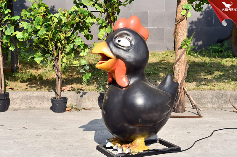 仿真動(dòng)物雕塑，卡通雕塑，公雞雕塑