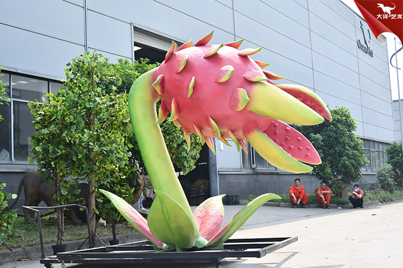 食人花，仿真火龍果，大型植物模型制作 