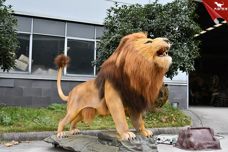 仿真獅子 仿真皮毛動(dòng)物模型 